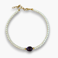 Collar amatista y perlas