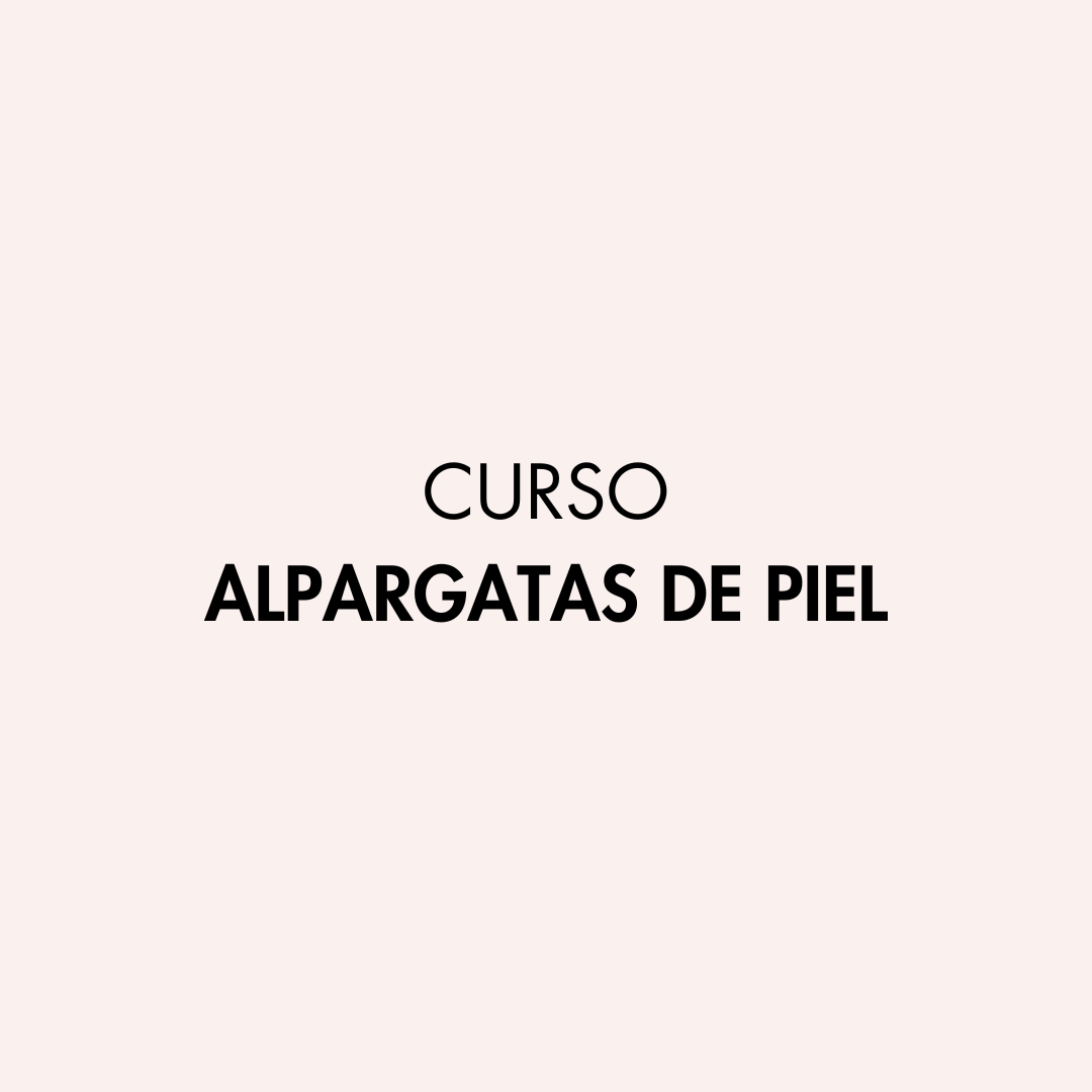 Curso alpargatas de piel
