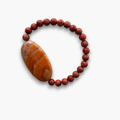 Pulsera ágata de fuego y coral esponja