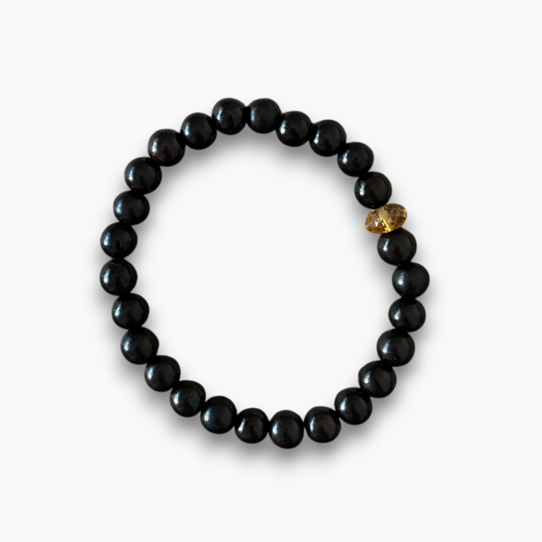 Pulsera topacio imperial y ébano