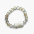 Pulsera tulipán jade blanco y piedra luna