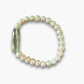 Pulsera perlas cultivadas y amatista verde
